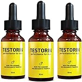 Testorin - Performance for men 3x 10 ml Hochdosierte Tropfen - Testosteron Booster für Männer - Testo Booster Tropfen (3 Flaschen)