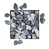 25 kg Granitsplitt Hellgrau Gartensplitt Ziersplitt Deko Granit Dekoration Splitt Körnung 16/22 mm