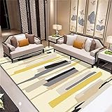 Kunsen deko esstisch teppich Moderner geometrischer Umweltschutz-Sicherheits-Anti-Milben-Wohnzimmer-Schlafzimmer-Teppich deko teenager mädchen zimmer yellow waschbarer teppich deko boden landhaus deko