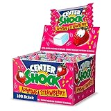 Center Shock Jumping Strawberry, Box mit 100 Kaugummis, extra-sauer mit Erdbeer-Geschmack, perfekt für Geburtstag, Pinata, Partys & Candy-Bar, 400g