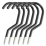 Fahrradhalter, Garage Haken 6Pcs Fahrradwandstandplatz-Halter-Fahrrad-Garage Wandmontage Lagerung Haken Fahrrad-Aufhänger-Standplatz-Halter Fahrradzubehör (Color : Black)