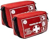 Selldorado® 2X 32-teiliges Erste-Hilfe-Set Traveller - Notfallkoffer ideal für Outdoor, Fahrrad Camping, Reisen, Sport - Hausapotheke - mit praktischer Gürtelschlaufe (2 Stück)