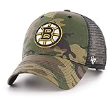 47Brand Branson Trucker MVP Snapback Cap Boston Bruins H-CBRAN01GWP-CM Camouflage, Size:ONE Size