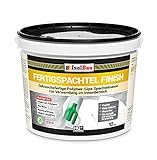 Isolbau Fertigspachtel Finish Q1-Q4 - Gebrauchsfertige Polymer-Gips Fertig-Spachtelmasse für innen - 10 kg Eimer, Weiß