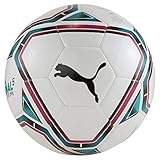 PUMA 83313 Unisex Erwachsene, teamFINAL 21 Lite Ball290gFußball,White-RoseRed-OceanDepths-Black,5