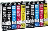 OBV 10x kompatible Tinte als Ersatz für Epson 604XL / 604 für Expression Home XP-2200 XP-2205 XP-3200 XP-3205 XP-4200 XP-4205 Workforce WF-2910 WF-2930 WF-2935 WF-2950 - schwarz, Cyan, Magenta, gelb