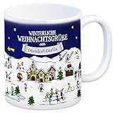 Ottendorf-Okrilla Weihnachten Kaffeebecher mit winterlichen Weihnachtsgrüßen - Tasse, Weihnachtsmarkt, Weihnachten, Rentier, Geschenkidee, Geschenk