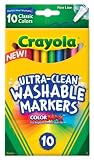 Crayola Ultra-Clean Fine Line waschbare Marker, Color Max, 10 Stück