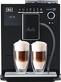 Melitta Caffeo CI E970-003, Kaffeevollautomat mit Milchbehälter, Zweikammern-Bohnenbehälter, One Touch Funktion, pure black