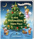 Mein Puste-Licht-Buch: Es wird Weihnachten, kleine Maus: Weihnachtsbilderbuch zum Mitmachen für Kinder ab 18 Monaten mit Puste-Licht und LED-Lämpchen