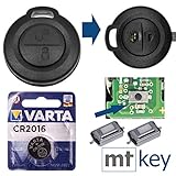 Repair Reparatur Satz Auto Schlüssel Austausch Gehäuse mit 2 Tasten + Drucktasten + Batterie kompatibel mit Mitsubishi Colt Smart 454 Forfour G
