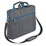 CSL - Notebooktasche für Notebooks bis 17,3 Zoll 43,9cm - Laptop Tasche Schultertasche - mit Zubehör-Fächern und widerstandsfähigen Polsterwänden - schmutz- und wasserabweisend