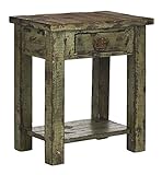 Safavieh American Homes Collection Alfred Antique End Table, Antique Green