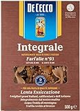 10x Pasta De Cecco Farfalle integrali n. 93 Vollkor italienisch Nudeln 500 g