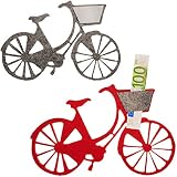 Geldgeschenk/Deko/Glückwunschkarte - Filz - Fahrrad/Bike - E-Bike - bunt - ideal für Gutschein + Geldscheine + Foto´s + Glückwünsche - Geldgeschenkverp