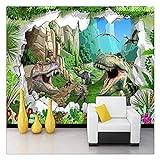 XHXI Wandbild Tapete 3D Cartoon Dinosaurier Wohnzimmer TV Hintergrund Wandbild Schlafzimmer Schlafzimmer Foto Hintergrun Wohnzimmer fototapete 3d Tapete effekt Vlies wandbild Schlafzimmer-250cm×170cm