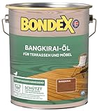 Bondex Bangkirai Öl - Holzöl - Natürliche Eigenfärbung - Witterungsbeständigkeit - UV-Schutz - Wasserabweisend - 88M² - 4 L