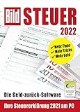 BILD Steuer 2022, Geld-zurück-Software für die Steuererklärung 2021, einfache Steuersoftware, Aktivierungscode per Mail für Windows 11, 10 und 8