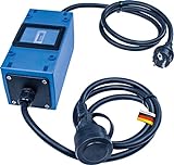 as - Schwabe MIXO Stromzähler 230V MID-konformer Stromzähler, 2x1,5m H07RN-F 3G2,5, Schutzkontaktstecker & Schutzkontaktkupplung, Made in Germany, IP54, blau, 61747