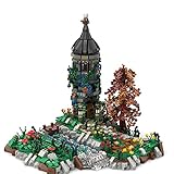 YYQPF Mittelalterliche graue Burg, Bergszene Bausteine Modell, 1868+PCS Mittelalterliches Schloss Bauset, kompatibel mit Lego