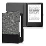 kwmobile Hülle kompatibel mit Tolino Shine 2 HD - Canvas eReader Schutzhülle Cover Case - Dunkelgrau Schwarz