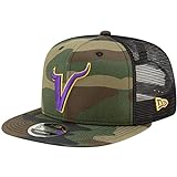 New Era Throwback Minnesota Vikings Mesh 9Fifty Snapback Cap Wood