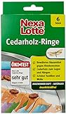 Nexa Lotte Cedarholzringe, Mottenschutz, bewährtes Hausmittel gegen Kleidermotten mit angenehmen Duft, 6 Ringe