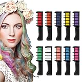 Hair Chalk Set, Haarkreide, Haarkreide für Kinder, haarkreide kamm, Haarfarben für Kinder für Mädchen Geburtstag, Weihnachten, Halloween oder Mitgebsel Geschenke, Auswaschbare Farb
