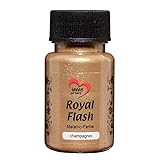 Royal Flash, Acryl-Farbe, metallic, mit feinsten Glitzerpartikeln, 50 ml (champagner/gold)