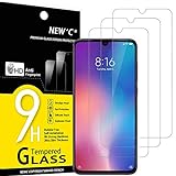 NEW'C 3 Stück, Schutzfolie Panzerglas für Xiaomi Mi 9, Frei von Kratzern, 9H Härte, HD Displayschutzfolie, 0.33mm Ultra-klar, Ultrabeständig