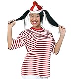 KarnevalsTeufel Kurzarm Ringel-Shirt rot/weiß | 100% Baumwolle, Größe M - XXL | Karneval, Fasching, Matrose, Freche Göre, Clown (Large)
