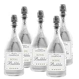 24 Seifenblasen, Champagner Flaschen mit Seifenblasenflüssigkeit gefüllt, Soap Bubbles, für Verlobung, Hochzeit, Geburtstag, Jubiläum