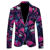 PANVER Anzug Jacke Männer Leichte Trend Komfortable Longsleeve Anzug Herren Regular Fit Mode Casual Anzug Männer Bankett Party Klassisch Blazer Herren BB-11 XXL