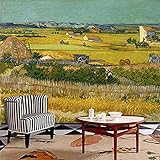 Van Gogh Ernte Ölgemälde Tapete Wohnzimmer Esszimmer Hintergrundbild TV Sofa Tapete Schlafzimmer Wandtuch Past TV Wandbild Tapete Wanddekoration fototapete 3d Vlies wandbild Schlafzimmer-430cm×300cm