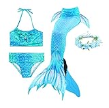 Guter Handwerker Meerjungfrauenflosse Mädchen Meerjungfrau Flosse für Kinder mit Mermaid Tail und Monoflosse Size140