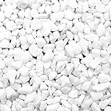 BELLE VOUS Dekosteine Weiß Kieselsteine Natur (3,6kg Sack) - 1,2 cm Mini Sortierte Deko Kieselsteine - Gemischter Flusskies für Vasenfüller, Pflanztöpfe, Landschaftsbau, Aquarien, Haus und Garten