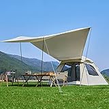 VDLLQYN, Familienzelt mit abnehmbarem Regendach und Tragetasche, leichte Pop-Up-Zelte mit Heringen for Camping, Reisen, Rucksackreisen, Wandern im Freien,Zelte(240 * 240 * 155cm)