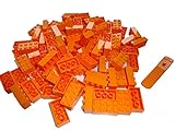 LEGO Classic 100 Stück orange 2x4 Steine (3001) mit Steinetrenner