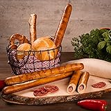 WURSTBARON® Pikanten Salami Sticks in Brezelstange – Krakauer Snack Wurst im Laugenteig gebacken