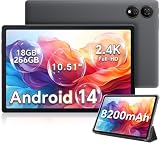 OSCAL Android 14 Tablet Pad 80 WiFi, 18GB RAM + 256GB ROM(2TB TF), 10.51 Zoll 2.4K 5G WiFi Tablets, Widevide L1, Eye-Care-Modus, Octa-Core T606, 8200mAh, 13MP+8MP Tablet PC, BT5, GMS, GPS