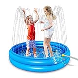 CeFoney Wassersprinkler, Wassersprinkler für Kinder, großes Spritzkissen, aufblasbares Wassermatten-Spielzeug, 1–12 Jahre alt, Spaß Pool zum Lernen, übergroßer Pool für Babys und Kleinkinder