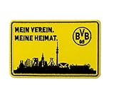Borussia Dortmund BVB Aufnäher ZollSkyline, Polyester, schwarz/gelb, 10 x 5 x 1 cm, 1 Einheiten