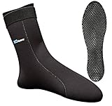 H2Odyssey Ultra Sock Flossen-Stiefel, Schwarz / Grau, Größe wählbar (5 mm dick, Größe M)