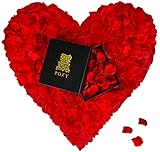 POZY® Rosenblätter mit edler Aufbewahrungsbox [3.000 Stück] romantische Dekoration zur Hochzeit & Schlafzimmer - wunderschöne Rosenblüten als Jahrestag Geschenk für ihn - Fantastische Geburtstagsdeko