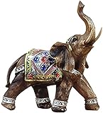 WHXL Qohg-dekorative Sammlung kleine porträt Hause skulptur Elefant Statue Dekoration Simulation Tier skulptur Thailand Retro heimdekoration