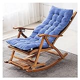 RALIRA Bequemer Entspannungs-Schaukelstuhl, Zero Gravity Chair, Sonnenliegen aus Holz, Komfort-Schaukelstuhl aus Bambus, ergonomische Chaiselongue, Sonnenliege, Liege-Klappstuhl