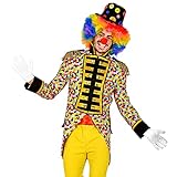 Widmann - Konfetti Parade-Frack, für Herren, Garde-Uniform, Punkte, Clown, Zirkusdirektor, Kostüm, Karneval, Mottoparty