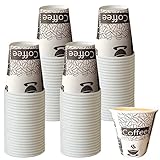 WEEWAM 150 Stück Pappbecher 150 ml (15 cl) | Einweg-Papierbecher für Kaffee zum Mitnehmen, heiße und kalte Getränke | Umweltfreundlicher Becher Biologisch abbaubar | Qualitätsbecher - zweifarbig