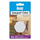 Knauf Compact Colors Farb-Pigmente – Pigment-Pulver zum Einfärben von Putz, nicht staubend, hoch konzentriert und wischfest, Terracotta, 6-g