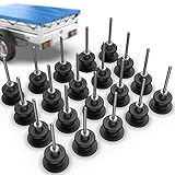 Tarpofix® Planenknöpfe Planenhaken rund inkl. Blindnieten für Anhänger Plane (20 Stk.) - robuste Anhänger Haken Befestigungshaken für PKW Anhänger Bordwand - Rundknöpfe zur Netz- & Planenbefestigung